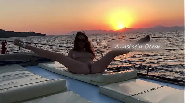 Fresh Public. A wonderful girl dances naked on a boat in the open sea. Masturbates, enjoys herself best Videos