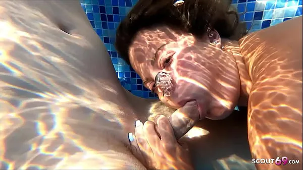 Fresh Underwater Sex with Curvy Teen - German Holiday Fuck after caught him Jerk best Videos
