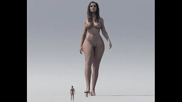 Φρέσκα naked giantess walking and crushing tiny men καλύτερα βίντεο